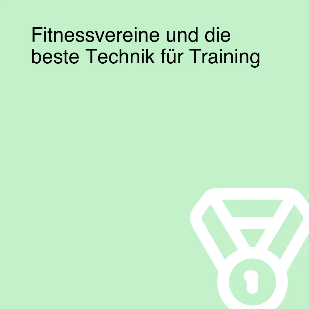 Fitnessvereine und die beste Technik für Training