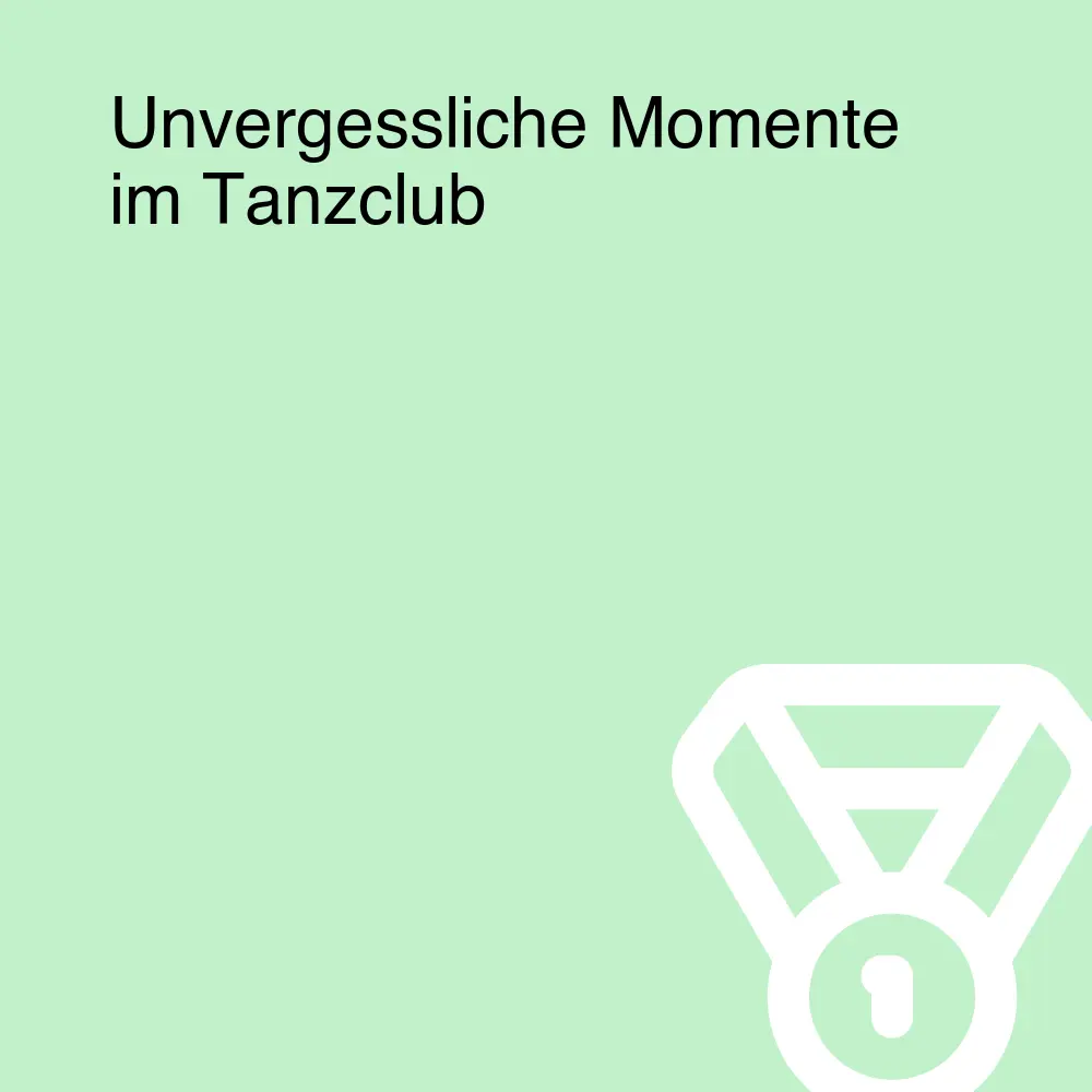 Unvergessliche Momente im Tanzclub