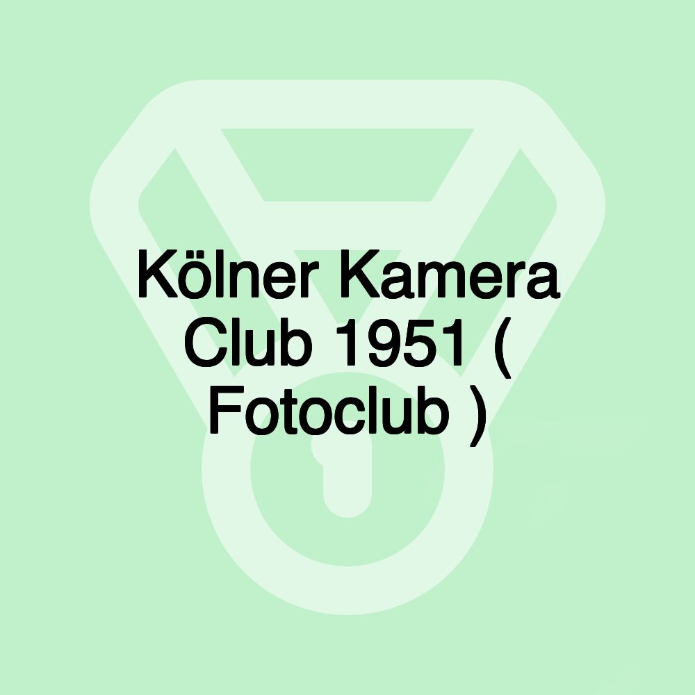 Kölner Kamera Club 1951 ( Fotoclub )