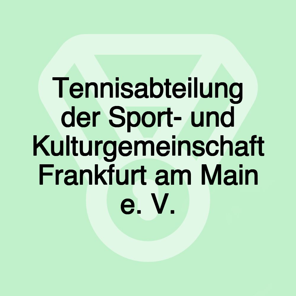 Tennisabteilung der Sport- und Kulturgemeinschaft Frankfurt am Main e. V.