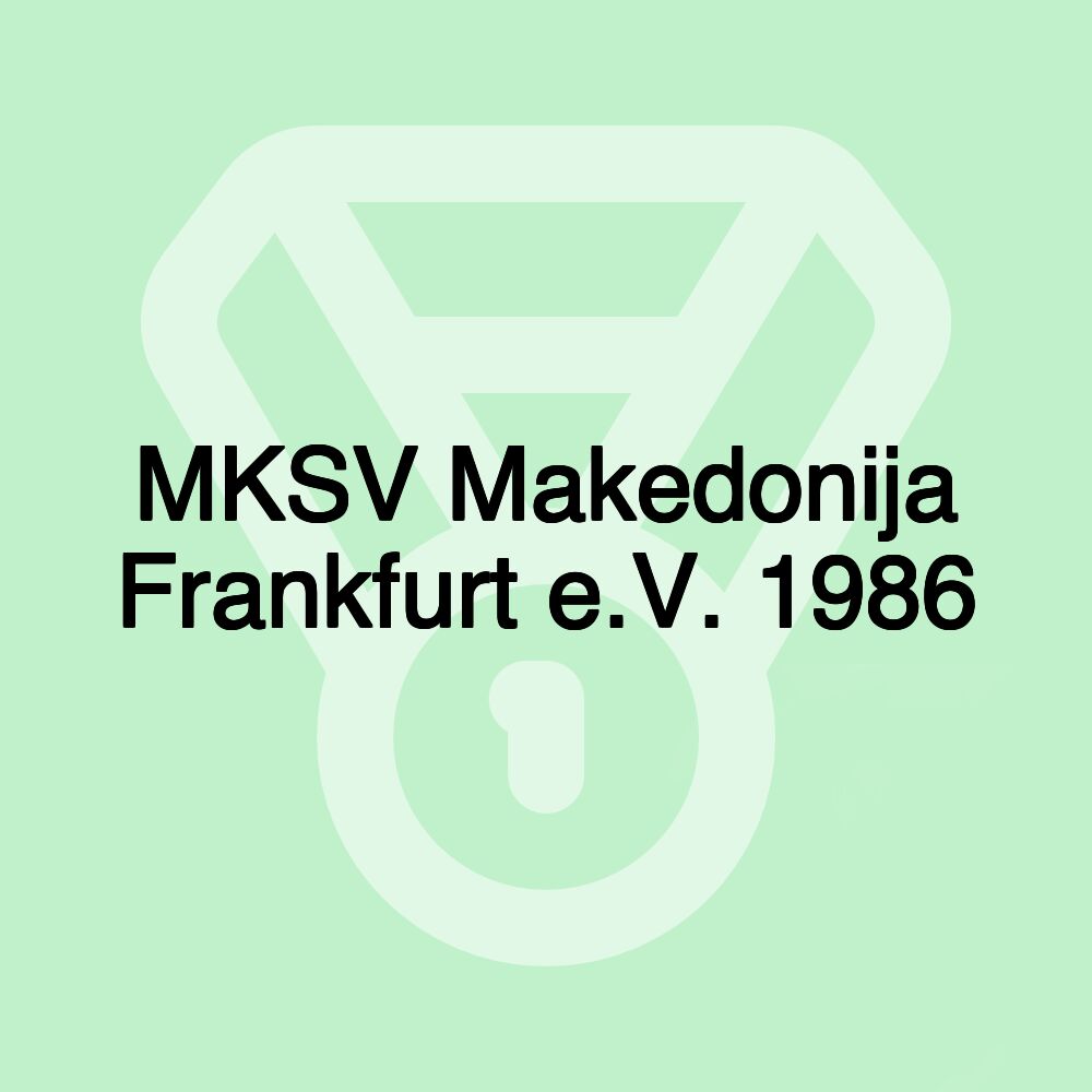 MKSV Makedonija Frankfurt e.V. 1986