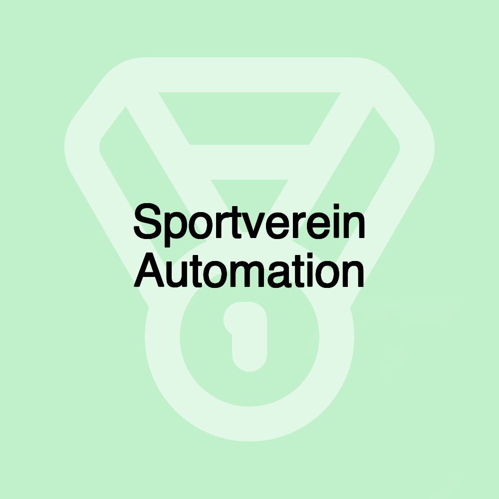 Sportverein Automation