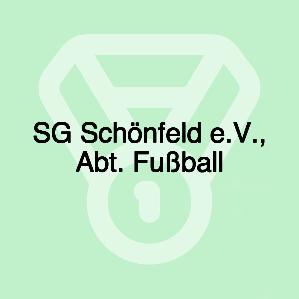 SG Schönfeld e.V., Abt. Fußball