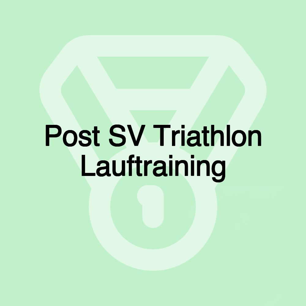 Post SV Triathlon Lauftraining