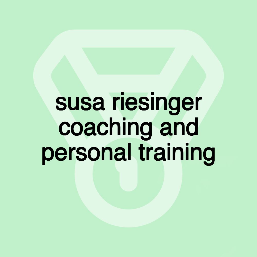 susa riesinger coaching and personal training