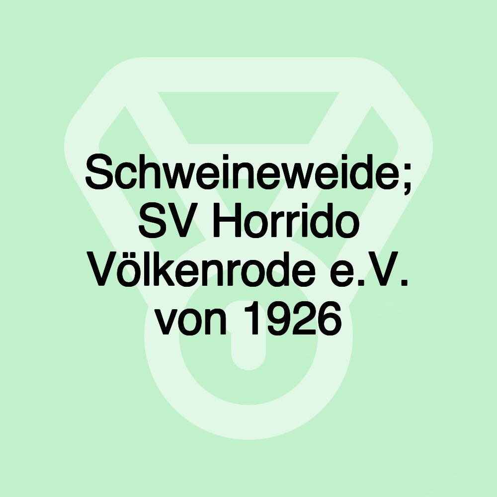 Schweineweide; SV Horrido Völkenrode e.V. von 1926