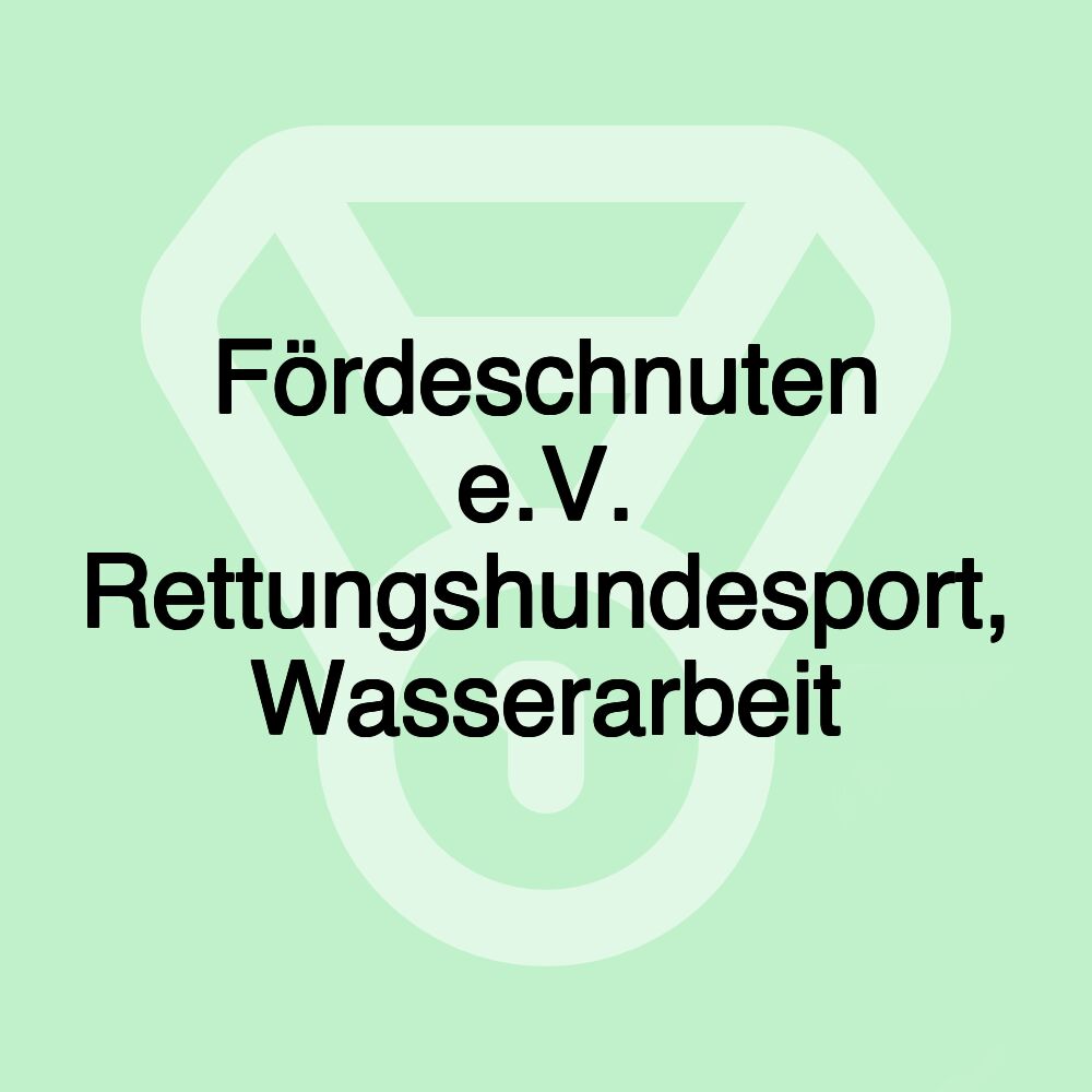 Fördeschnuten e.V. Rettungshundesport, Wasserarbeit