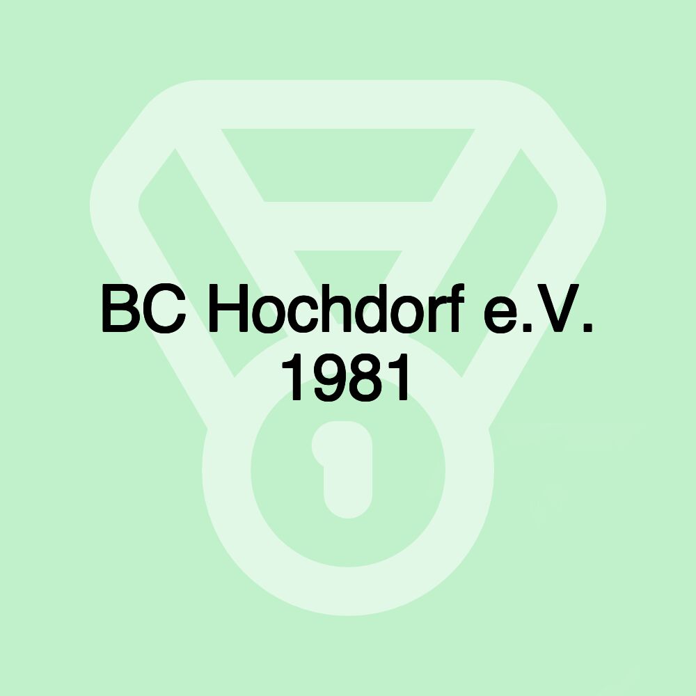 BC Hochdorf e.V. 1981