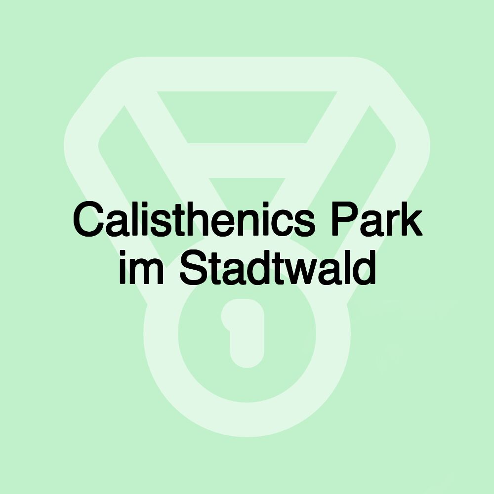 Calisthenics Park im Stadtwald