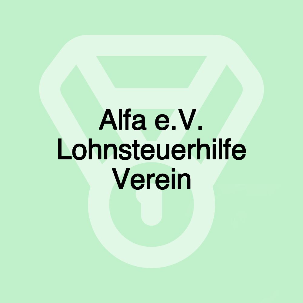 Alfa e.V. Lohnsteuerhilfe Verein