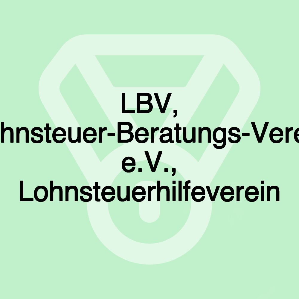 LBV, Lohnsteuer-Beratungs-Verein e.V., Lohnsteuerhilfeverein