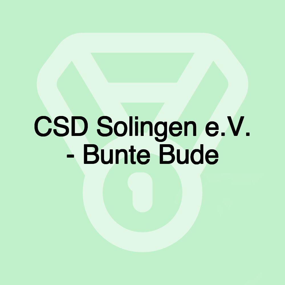 CSD Solingen e.V. - Bunte Bude