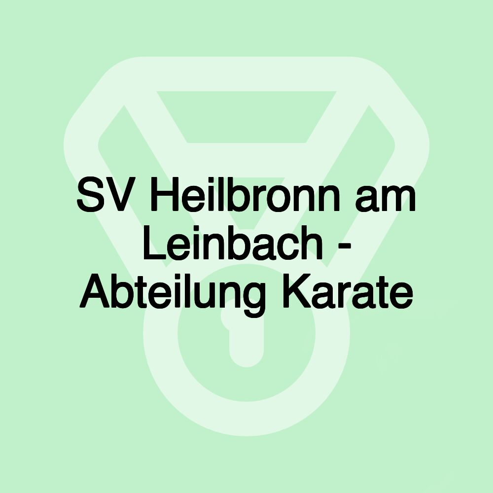 SV Heilbronn am Leinbach - Abteilung Karate