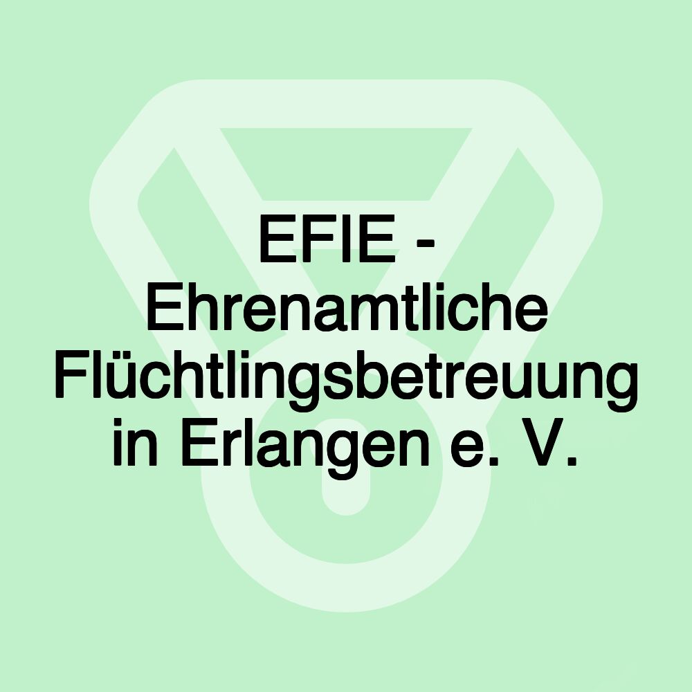 EFIE - Ehrenamtliche Flüchtlingsbetreuung in Erlangen e. V.