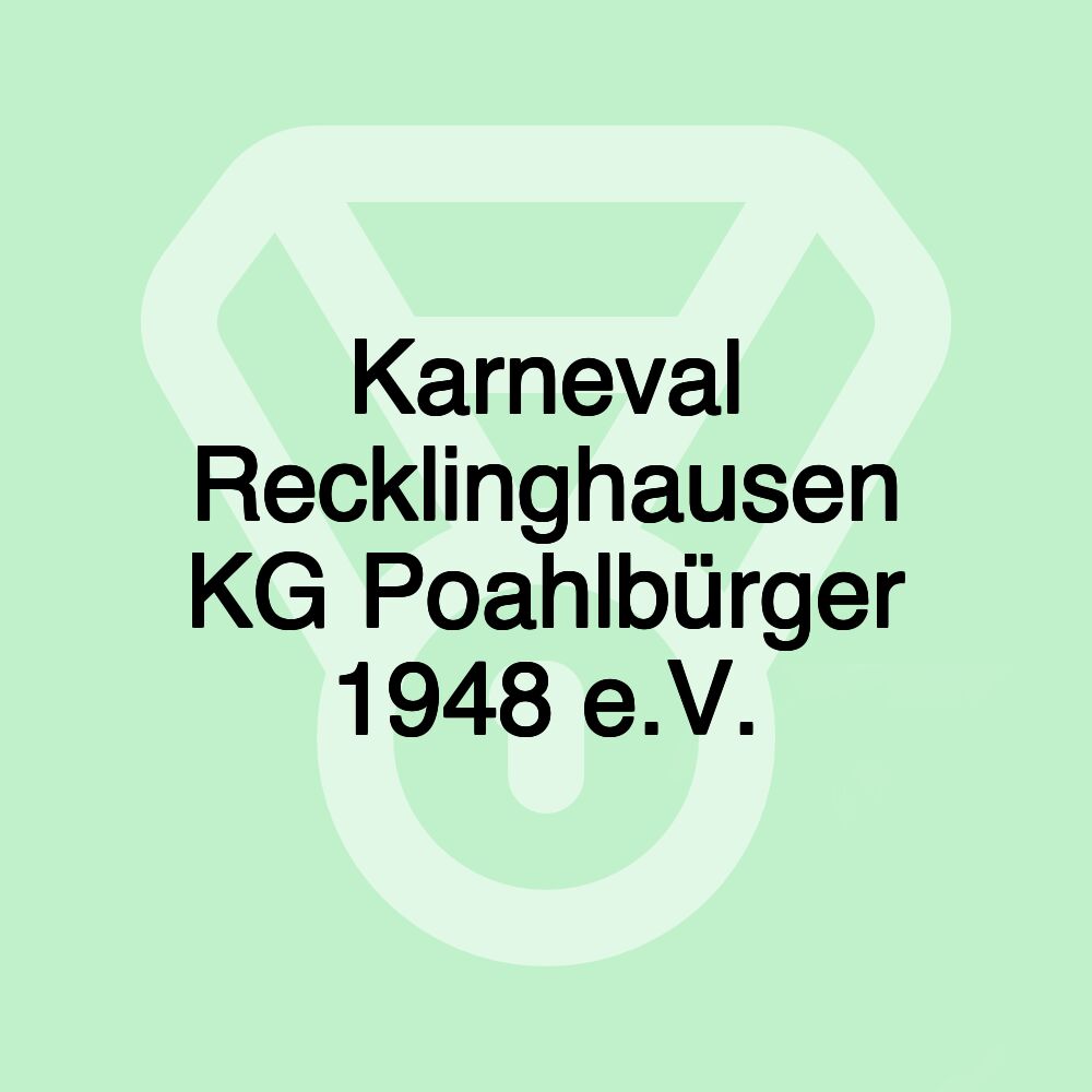 Karneval Recklinghausen KG Poahlbürger 1948 e.V.