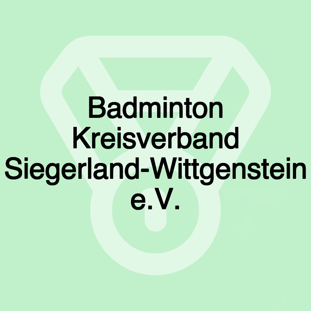 Badminton Kreisverband Siegerland-Wittgenstein e.V.