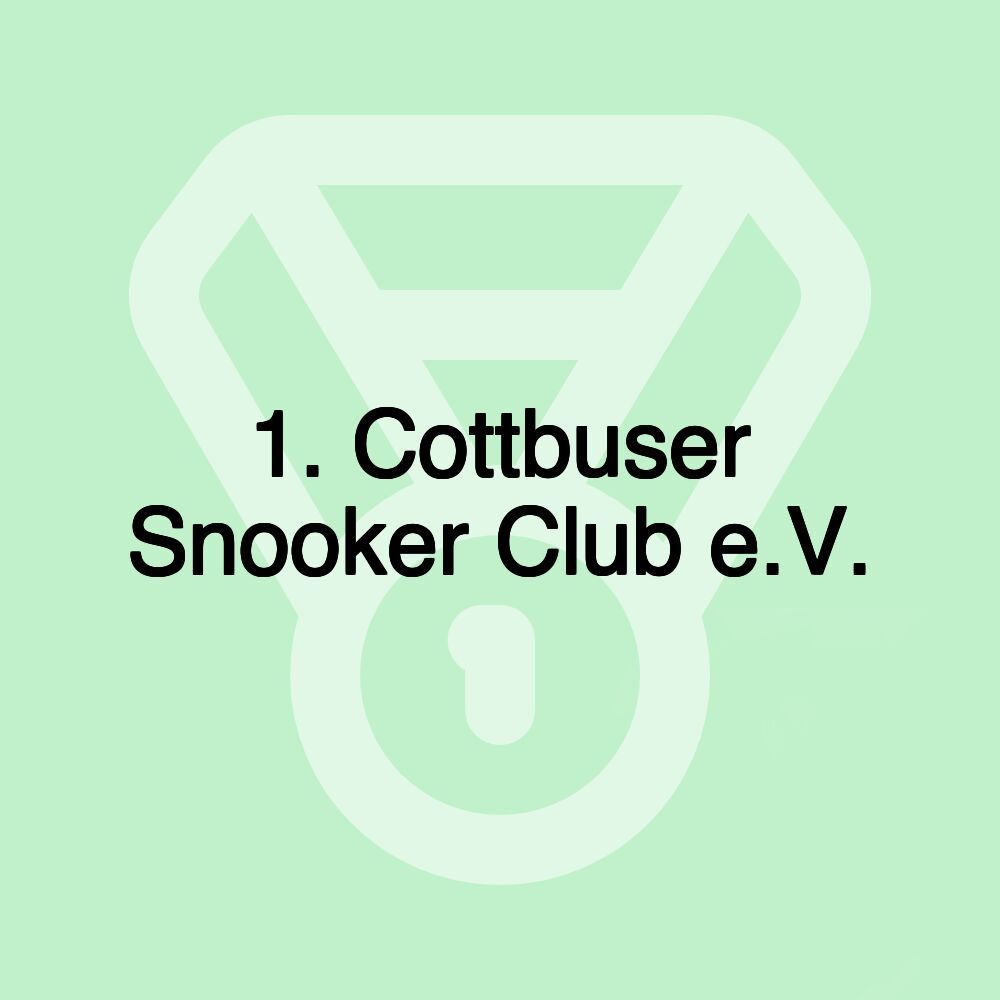 1. Cottbuser Snooker Club e.V.