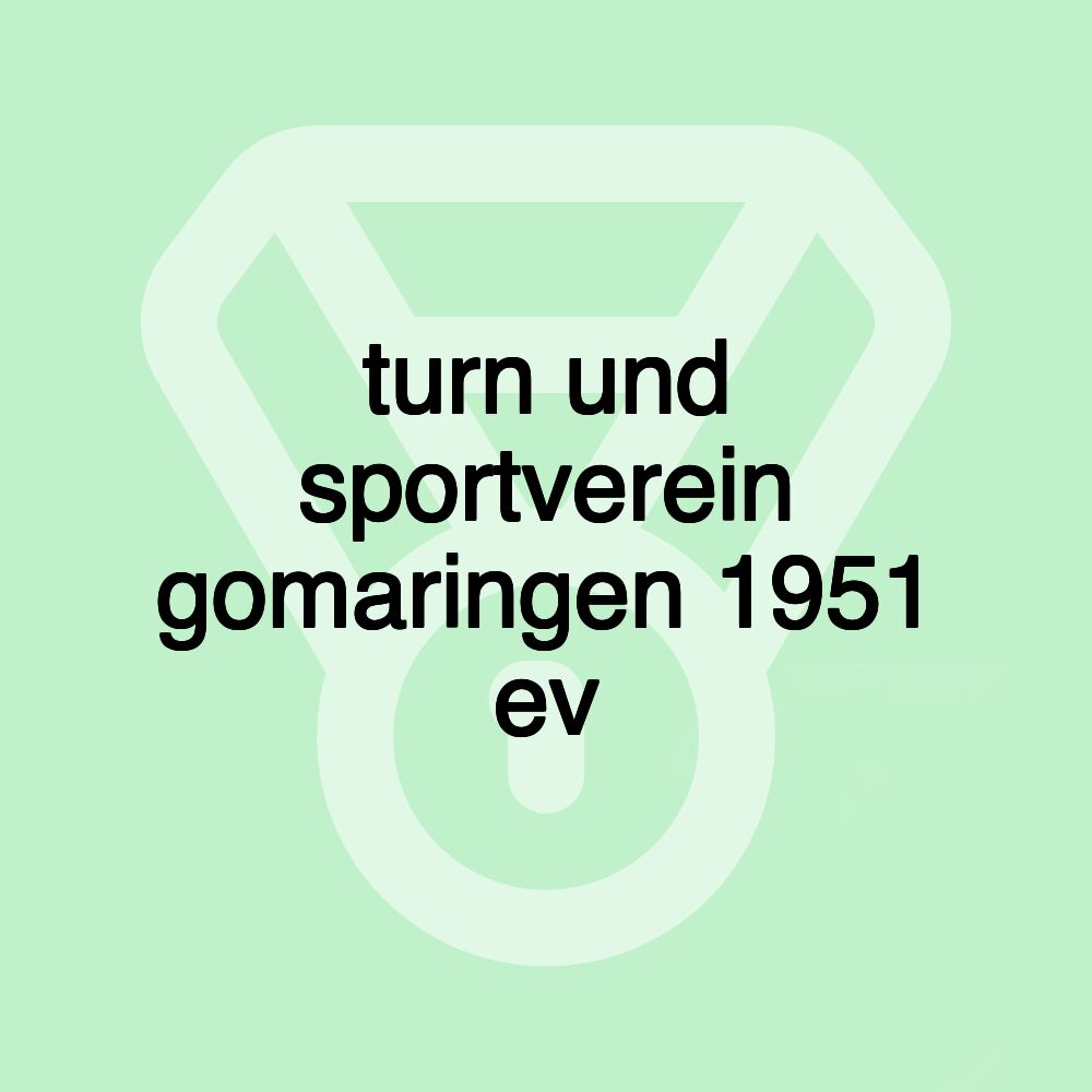 turn und sportverein gomaringen 1951 ev