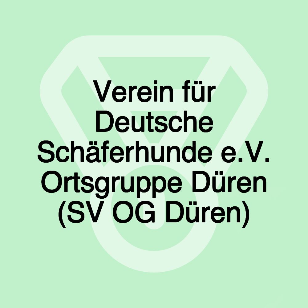 Verein für Deutsche Schäferhunde e.V. Ortsgruppe Düren (SV OG Düren)