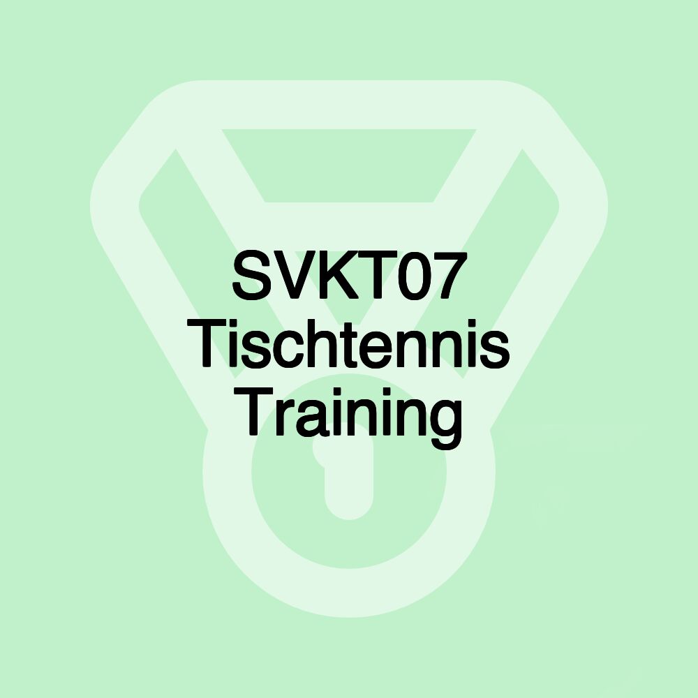 SVKT07 Tischtennis Training