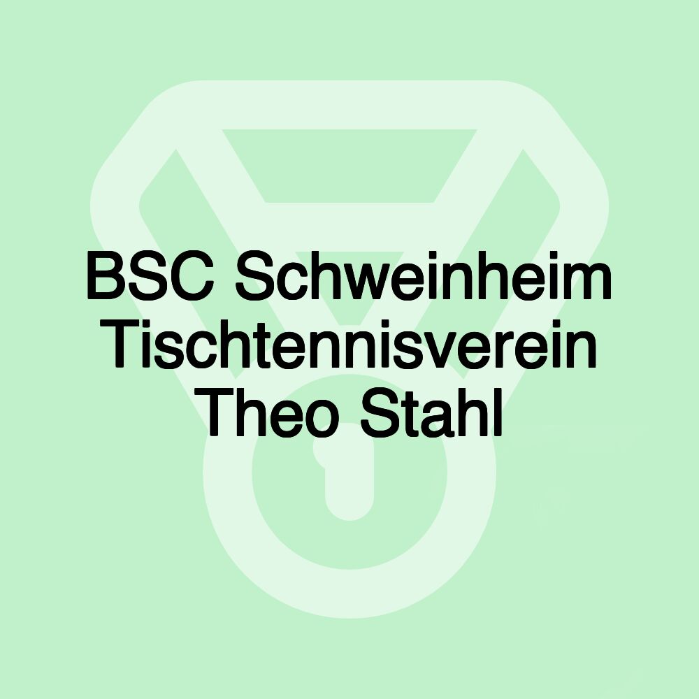 BSC Schweinheim Tischtennisverein Theo Stahl