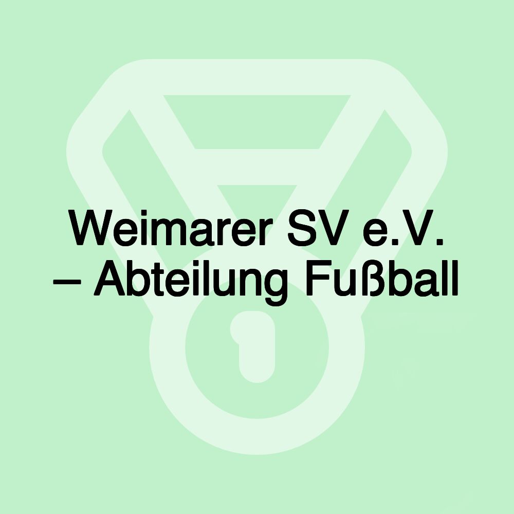 Weimarer SV e.V. – Abteilung Fußball