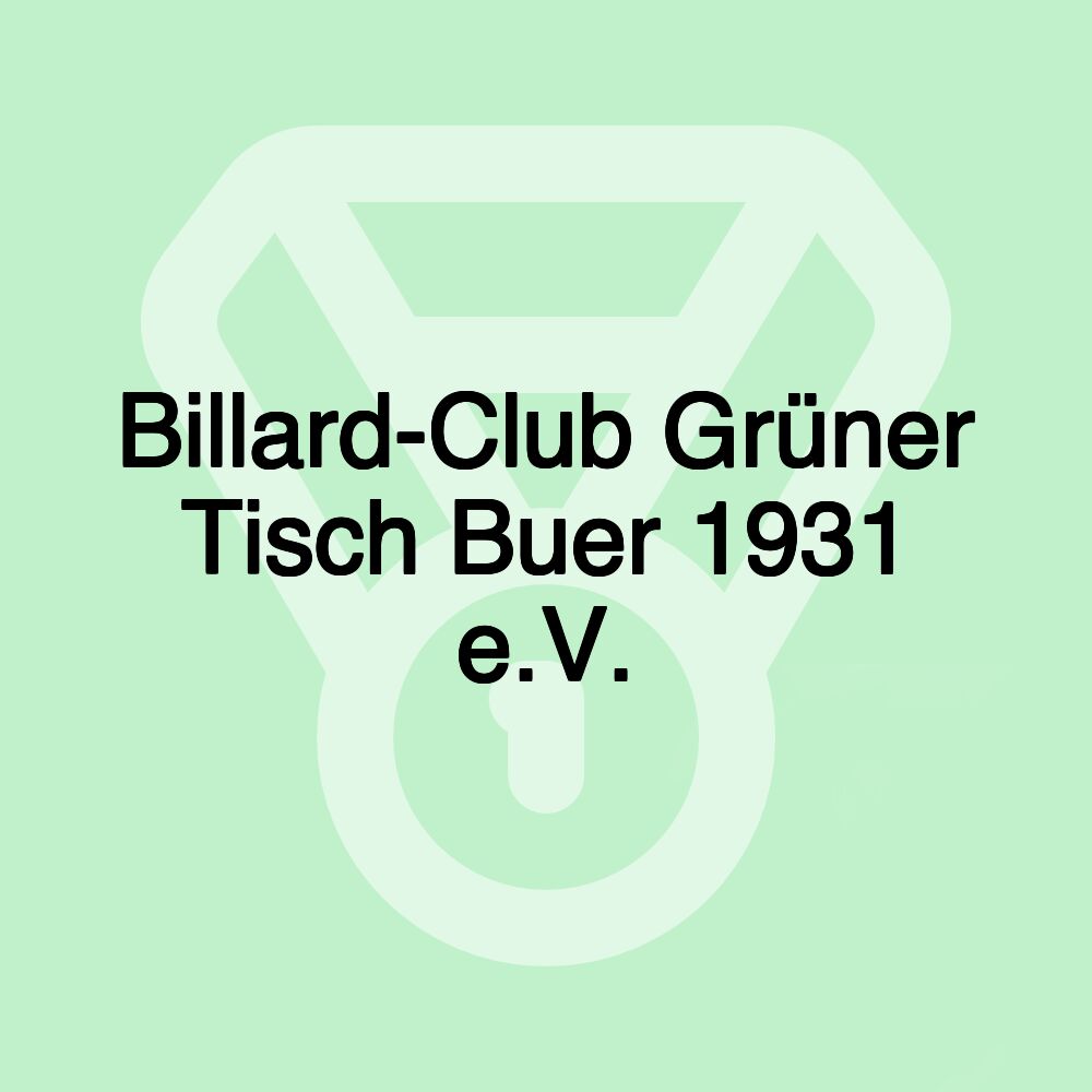 Billard-Club Grüner Tisch Buer 1931 e.V.