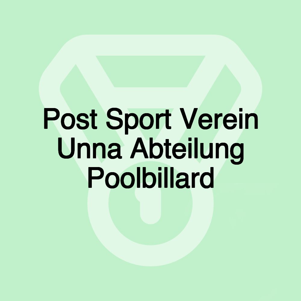 Post Sport Verein Unna Abteilung Poolbillard