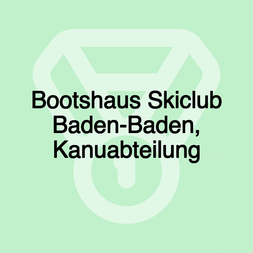 Bootshaus Skiclub Baden-Baden, Kanuabteilung