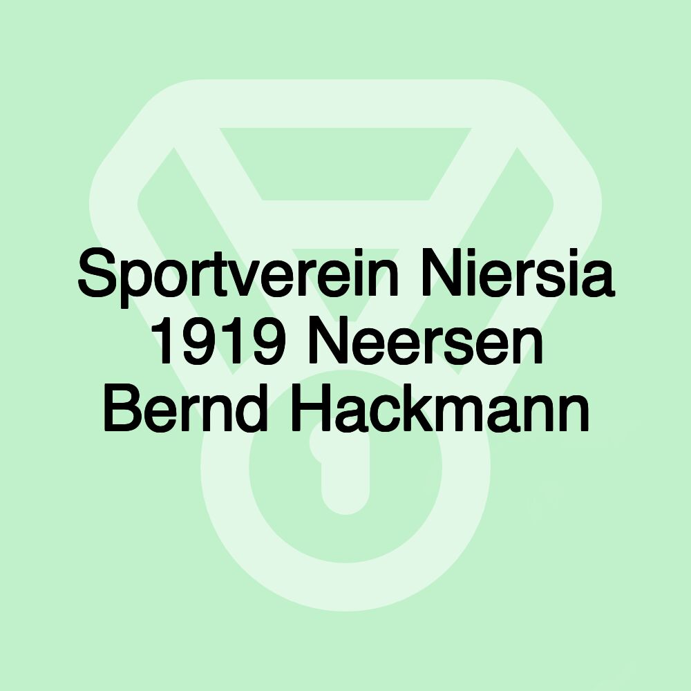 Sportverein Niersia 1919 Neersen Bernd Hackmann