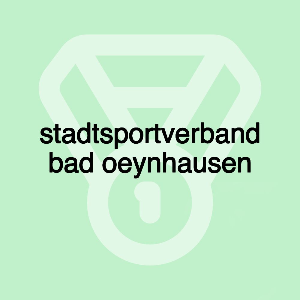 stadtsportverband bad oeynhausen