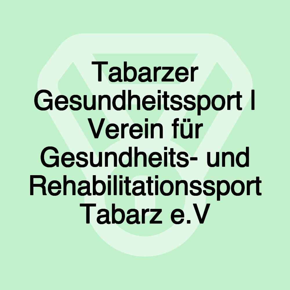 Tabarzer Gesundheitssport | Verein für Gesundheits- und Rehabilitationssport Tabarz e.V