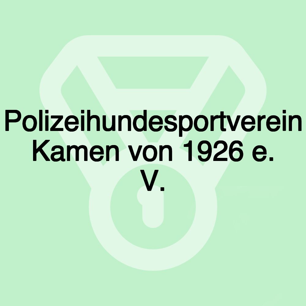 Polizeihundesportverein Kamen von 1926 e. V.