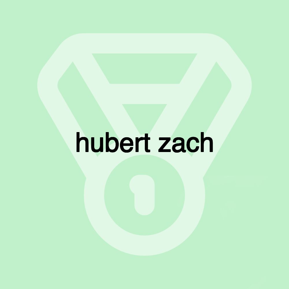 hubert zach