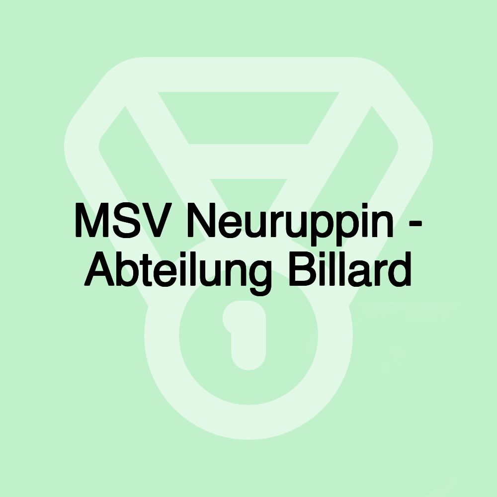 MSV Neuruppin - Abteilung Billard