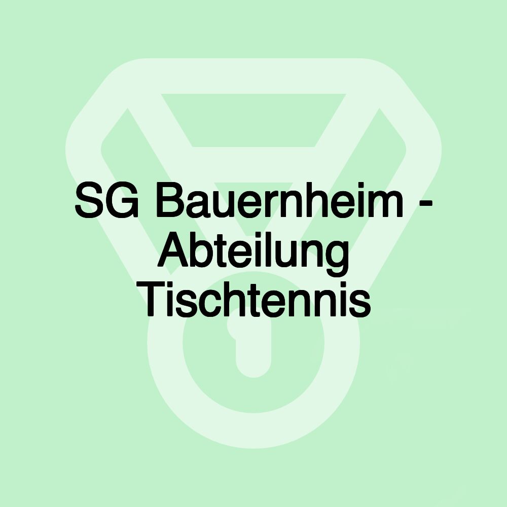 SG Bauernheim - Abteilung Tischtennis