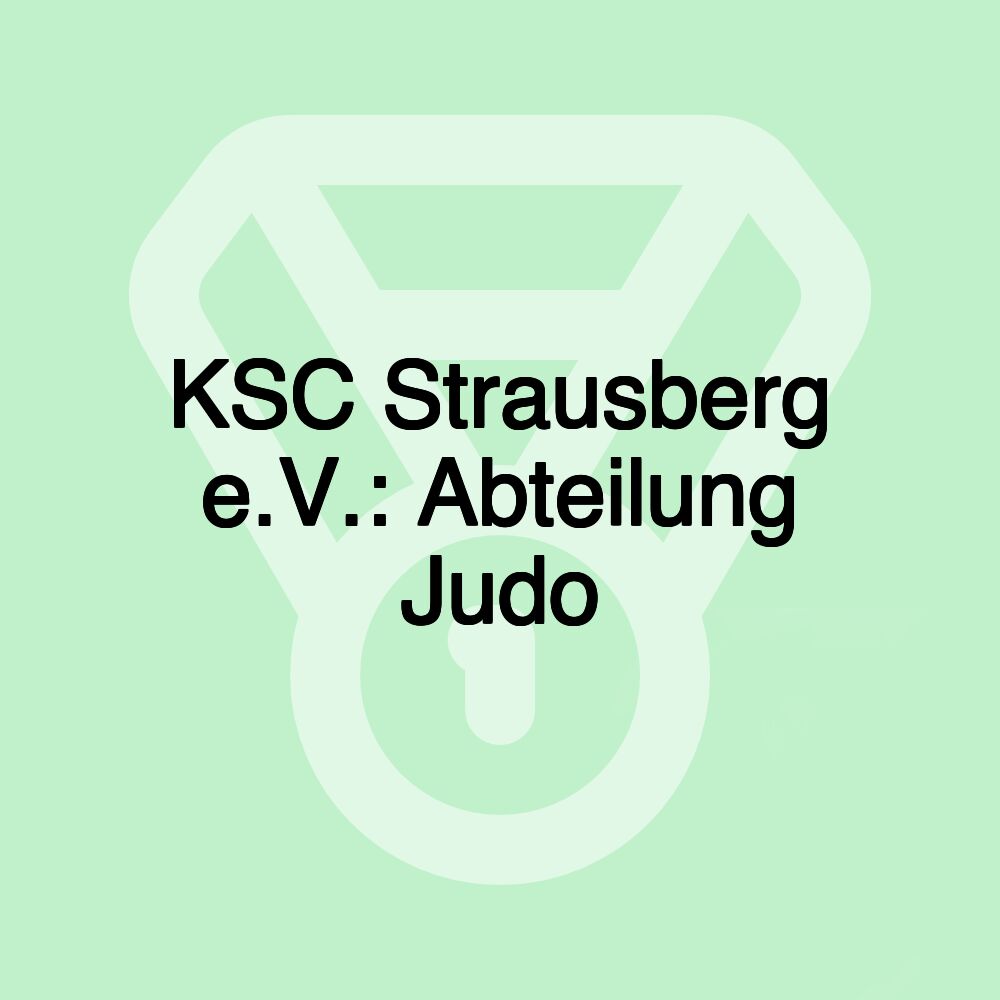 KSC Strausberg e.V.: Abteilung Judo