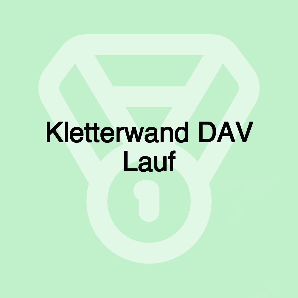 Kletterwand DAV Lauf