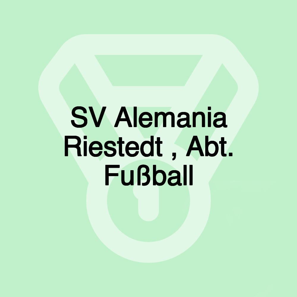 SV Alemania Riestedt , Abt. Fußball