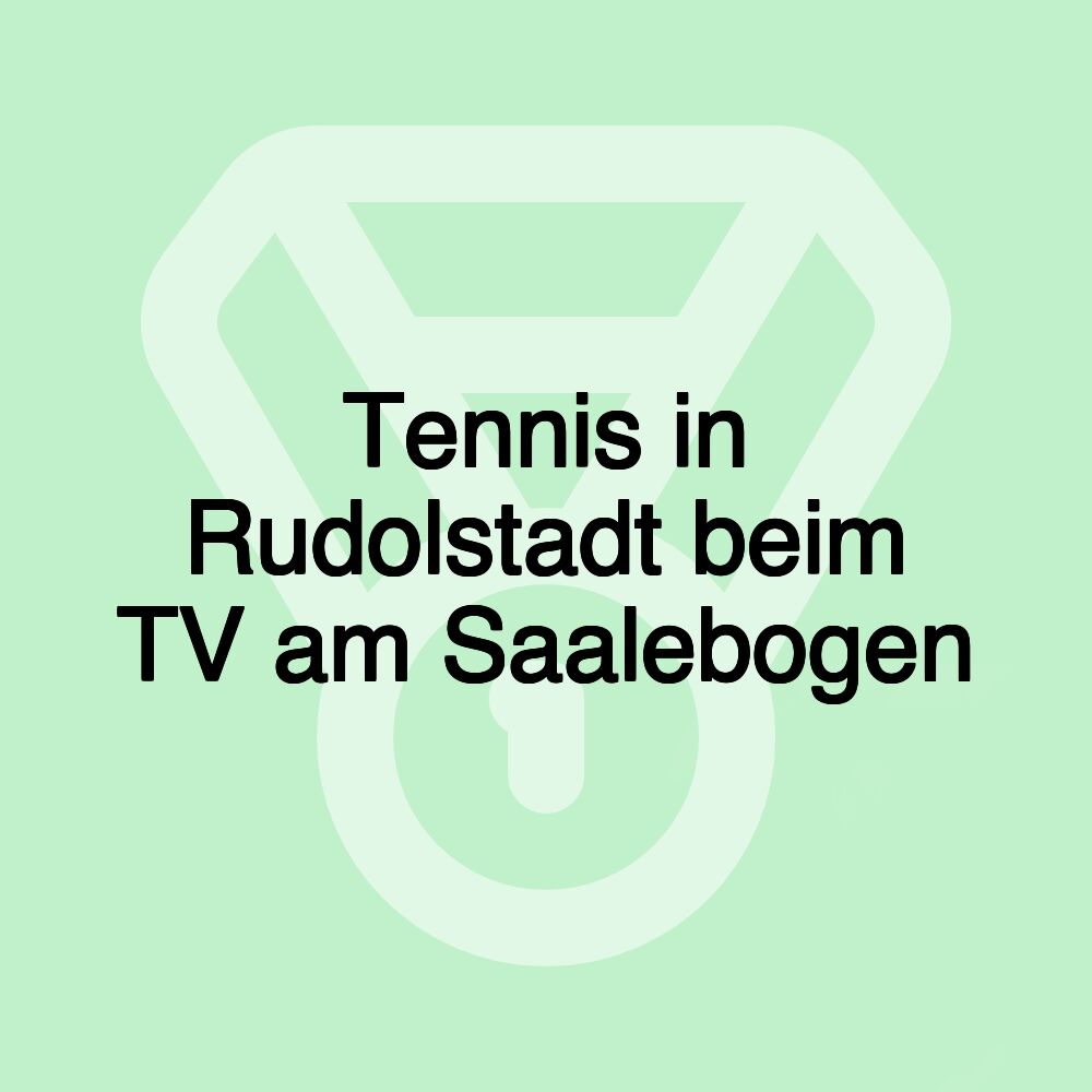 Tennis in Rudolstadt beim TV am Saalebogen