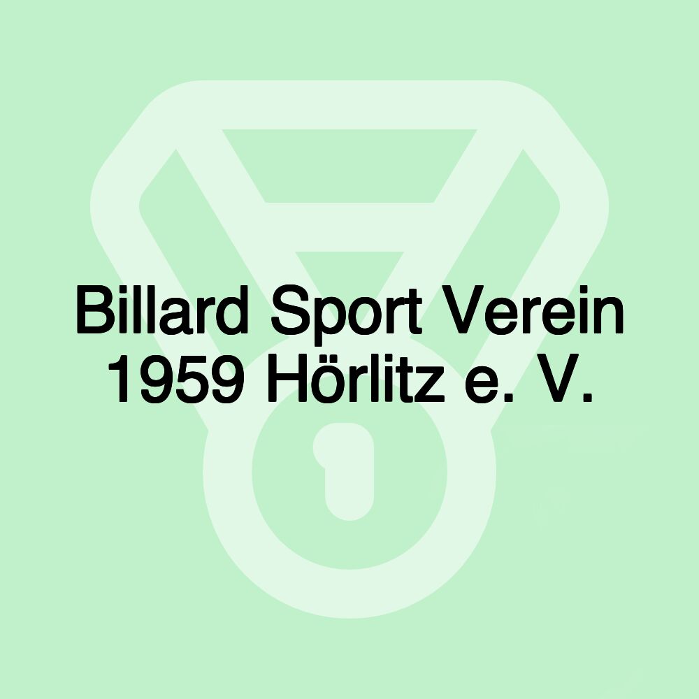 Billard Sport Verein 1959 Hörlitz e. V.