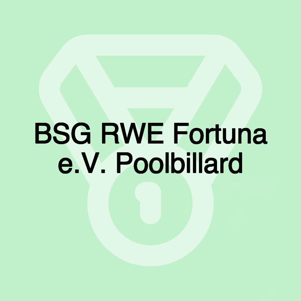 BSG RWE Fortuna e.V. Poolbillard