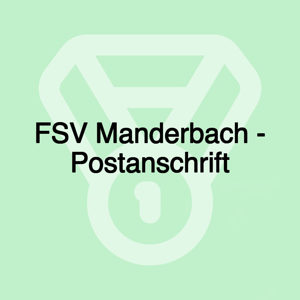 FSV Manderbach - Postanschrift