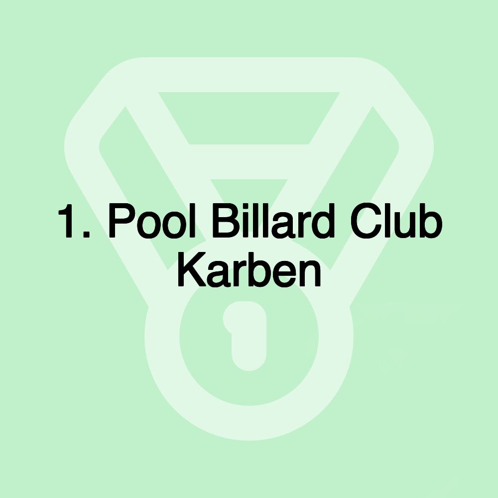 1. Pool Billard Club Karben