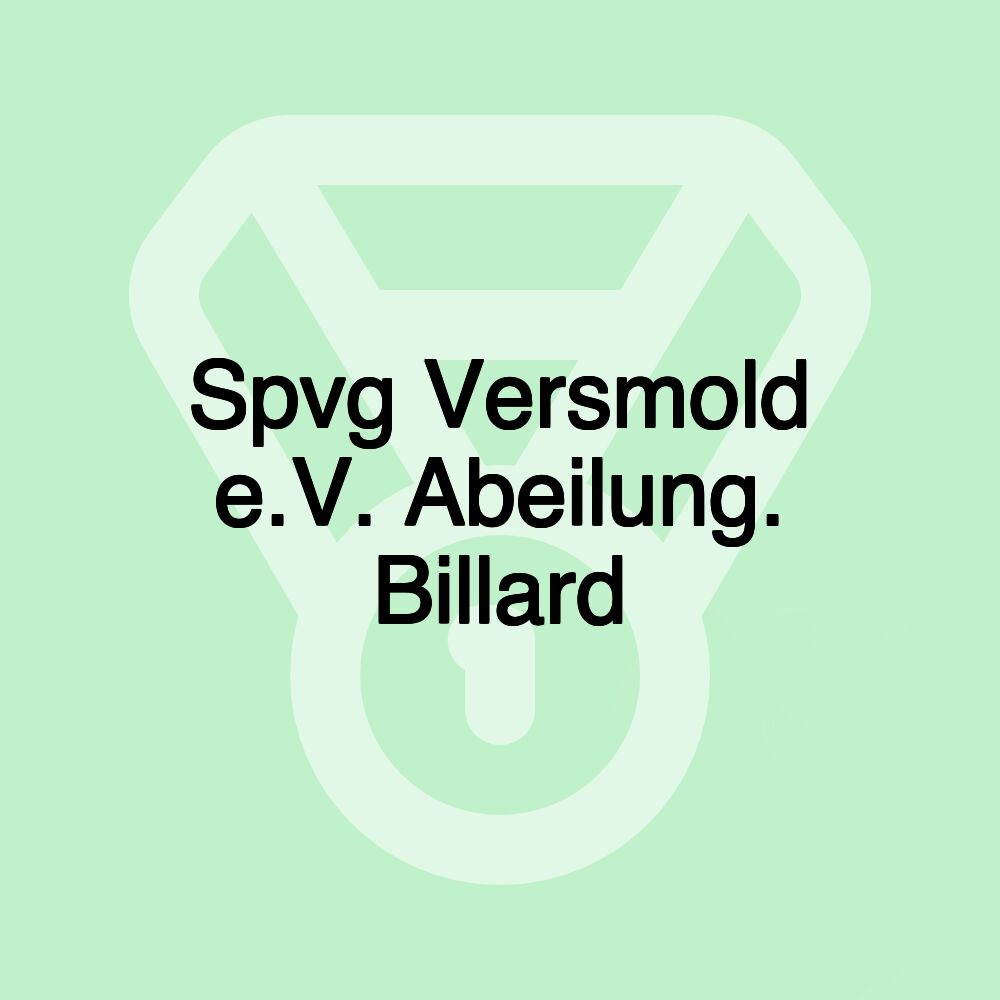 Spvg Versmold e.V. Abeilung. Billard