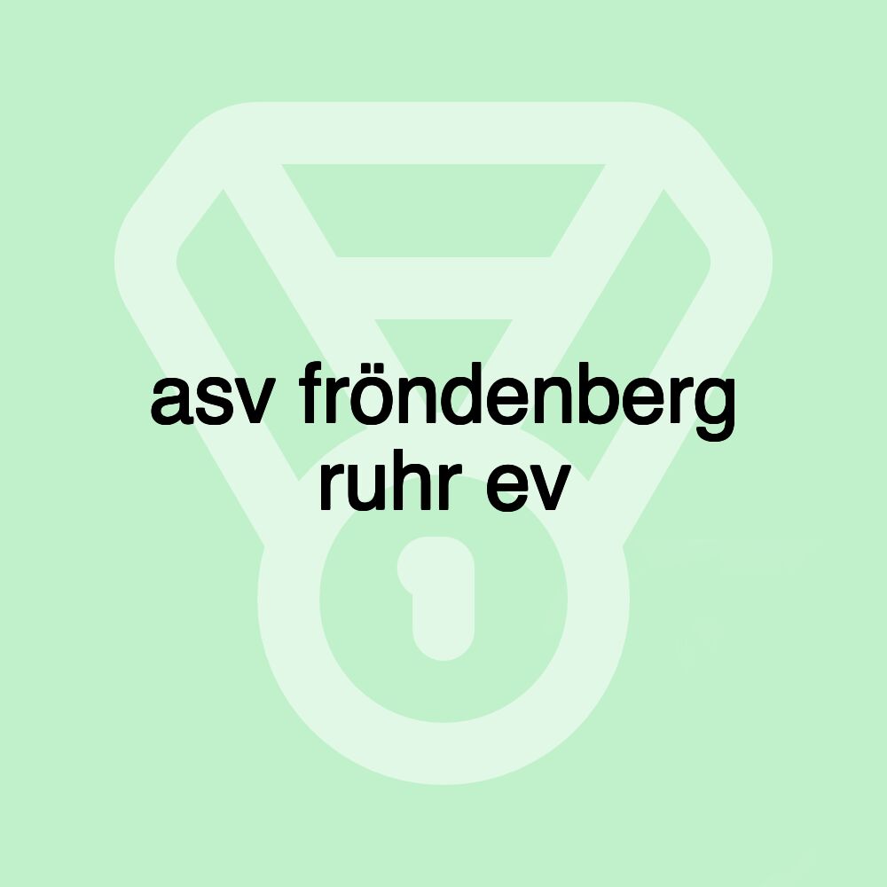 asv fröndenberg ruhr ev