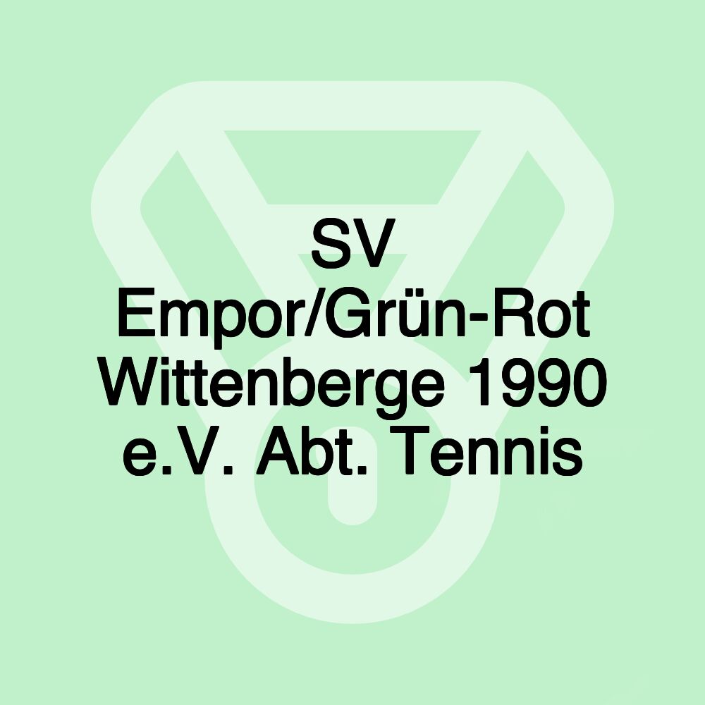 SV Empor/Grün-Rot Wittenberge 1990 e.V. Abt. Tennis