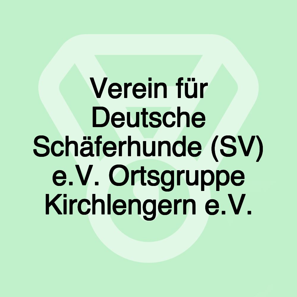 Verein für Deutsche Schäferhunde (SV) e.V. Ortsgruppe Kirchlengern e.V.