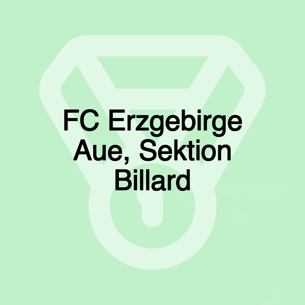 FC Erzgebirge Aue, Sektion Billard