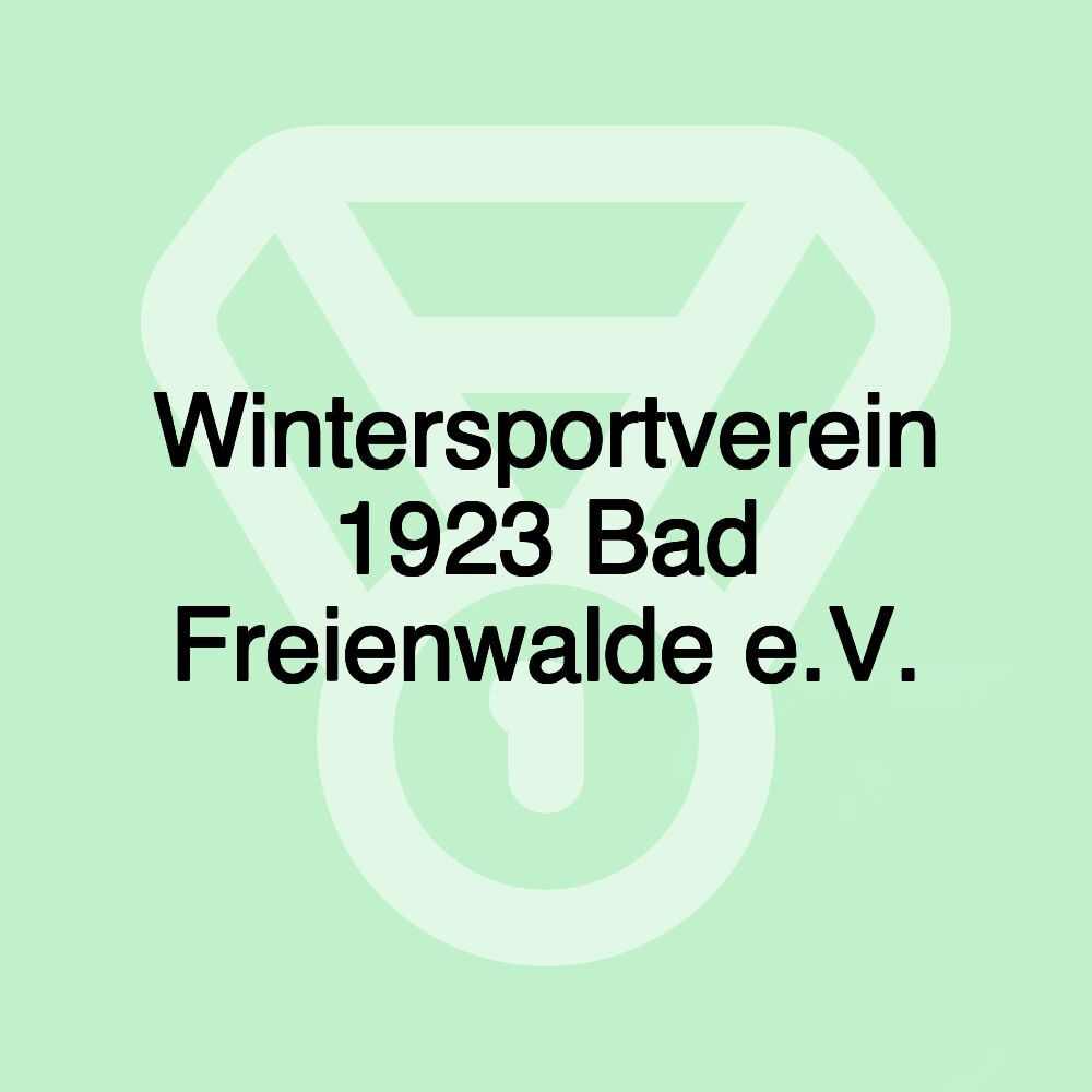 Wintersportverein 1923 Bad Freienwalde e.V.